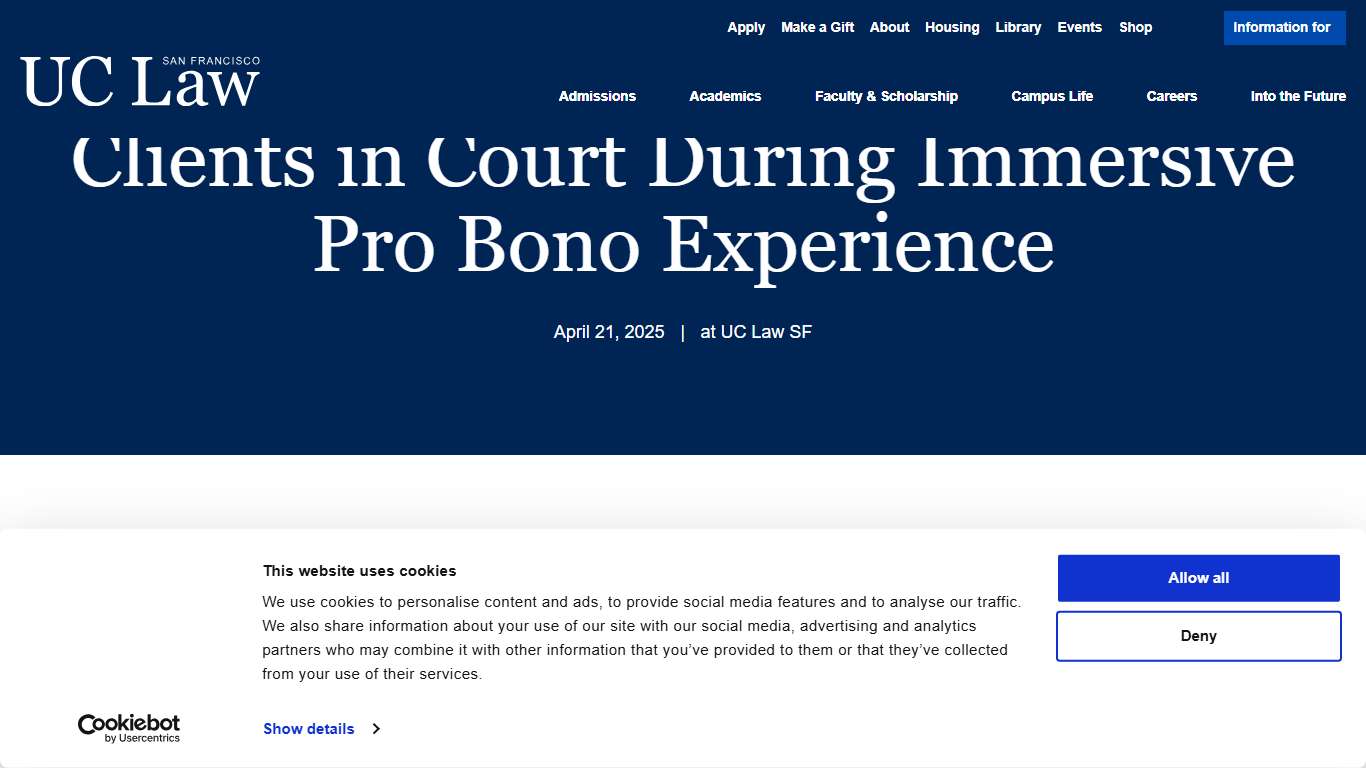 2L Joshua Johnson Advocates for Clients in Court During Immersive Pro Bono Experience - UC Law San Francisco (Formerly UC Hastings)